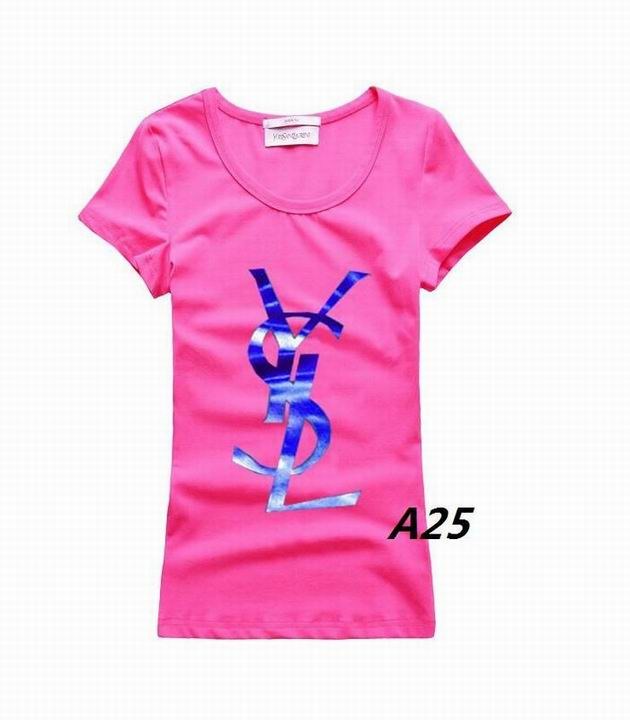 YSL short round collar T woman S-XL-234